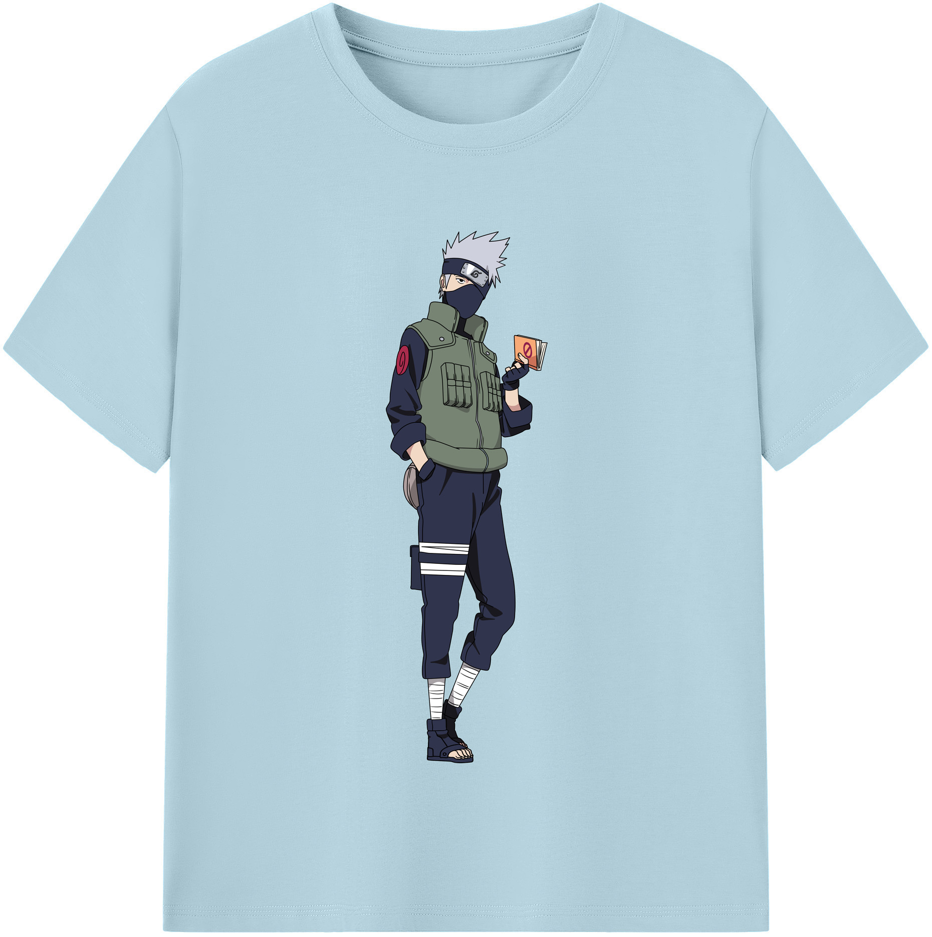 （画像用） NARUTO -ナルト- はたけ カカシ Hatake Kakashi 綿100％半袖Tシャツ（フロントプリント）
